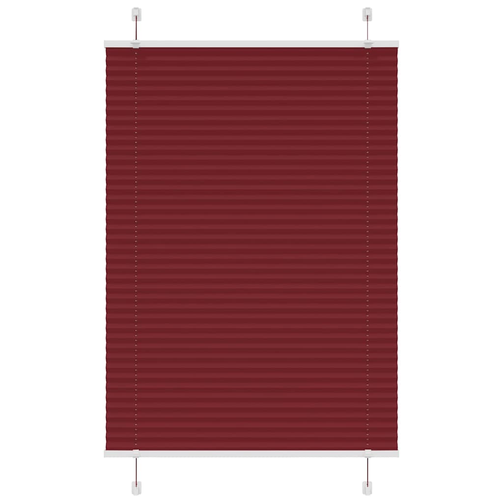 Plissee Bordeauxrot 90x150 cm Stoffbreite 89,4 cm Polyester