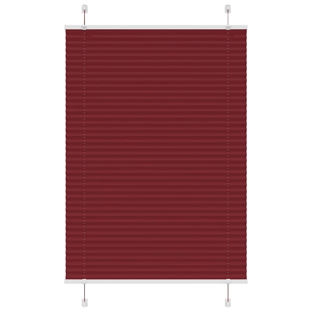 Plissee Bordeauxrot 100x150 cm Stoffbreite 99,4 cm Polyester