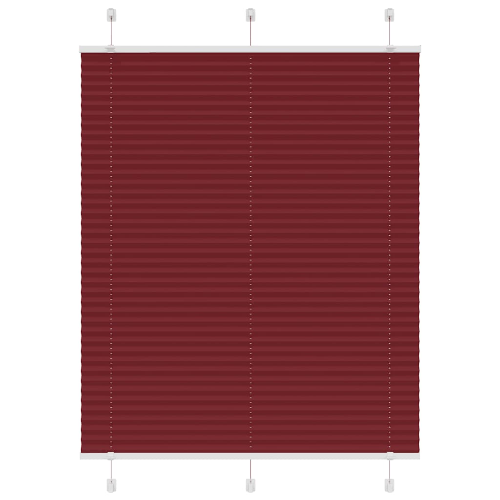 Plisseret Bordeaux Rød 105x150 cm Stofbredde 104,4 cm Polyester