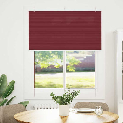 Plisseret Bordeaux Rød 105x150 cm Stofbredde 104,4 cm Polyester
