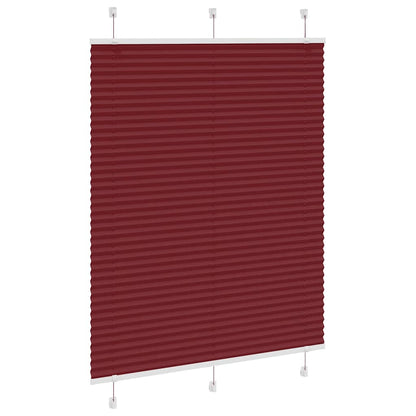 Plisseret Bordeaux Rød 105x150 cm Stofbredde 104,4 cm Polyester