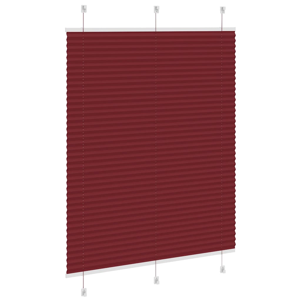 Plisseret Bordeaux Rød 105x150 cm Stofbredde 104,4 cm Polyester