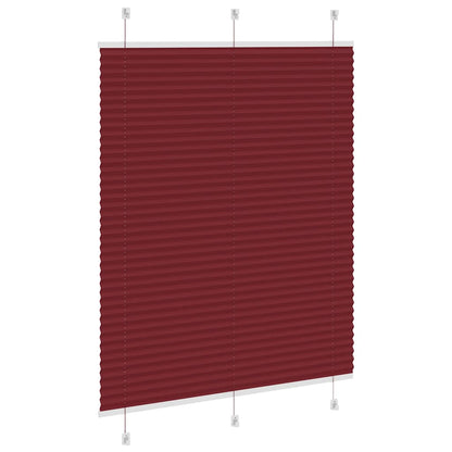 Plisseret Bordeaux Rød 105x150 cm Stofbredde 104,4 cm Polyester