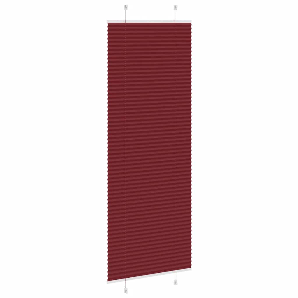 Plissee Bordeauxrot 75x200 cm Stoffbreite 74,4 cm Polyester