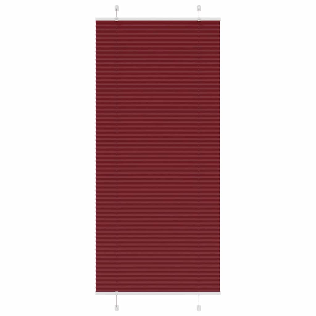 Plissee Bordeauxrot 85x200 cm Stoffbreite 84,4 cm Polyester