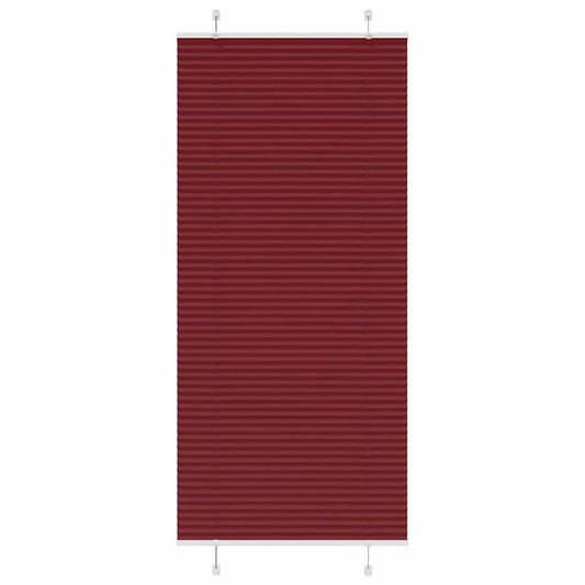 Plissee Bordeauxrot 85x200 cm Stoffbreite 84,4 cm Polyester
