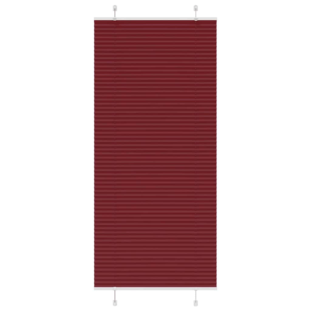 Plissee Bordeauxrot 90x200 cm Stoffbreite 89,4 cm Polyester