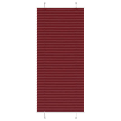 Plissee Bordeauxrot 90x200 cm Stoffbreite 89,4 cm Polyester
