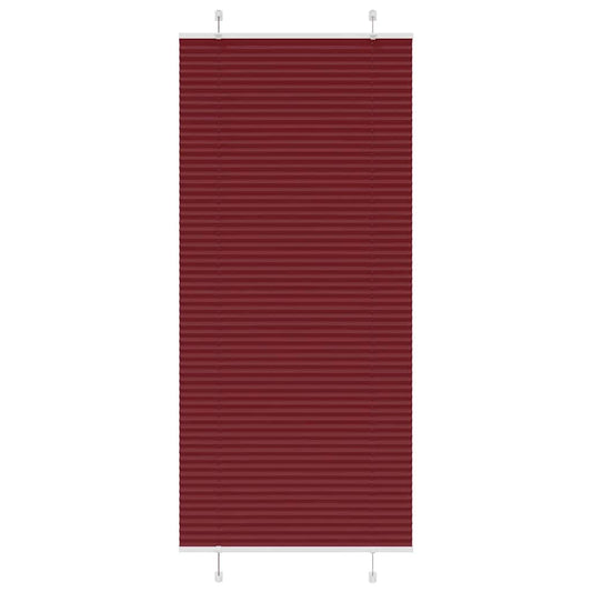 Plissee Bordeauxrot 90x200 cm Stoffbreite 89,4 cm Polyester