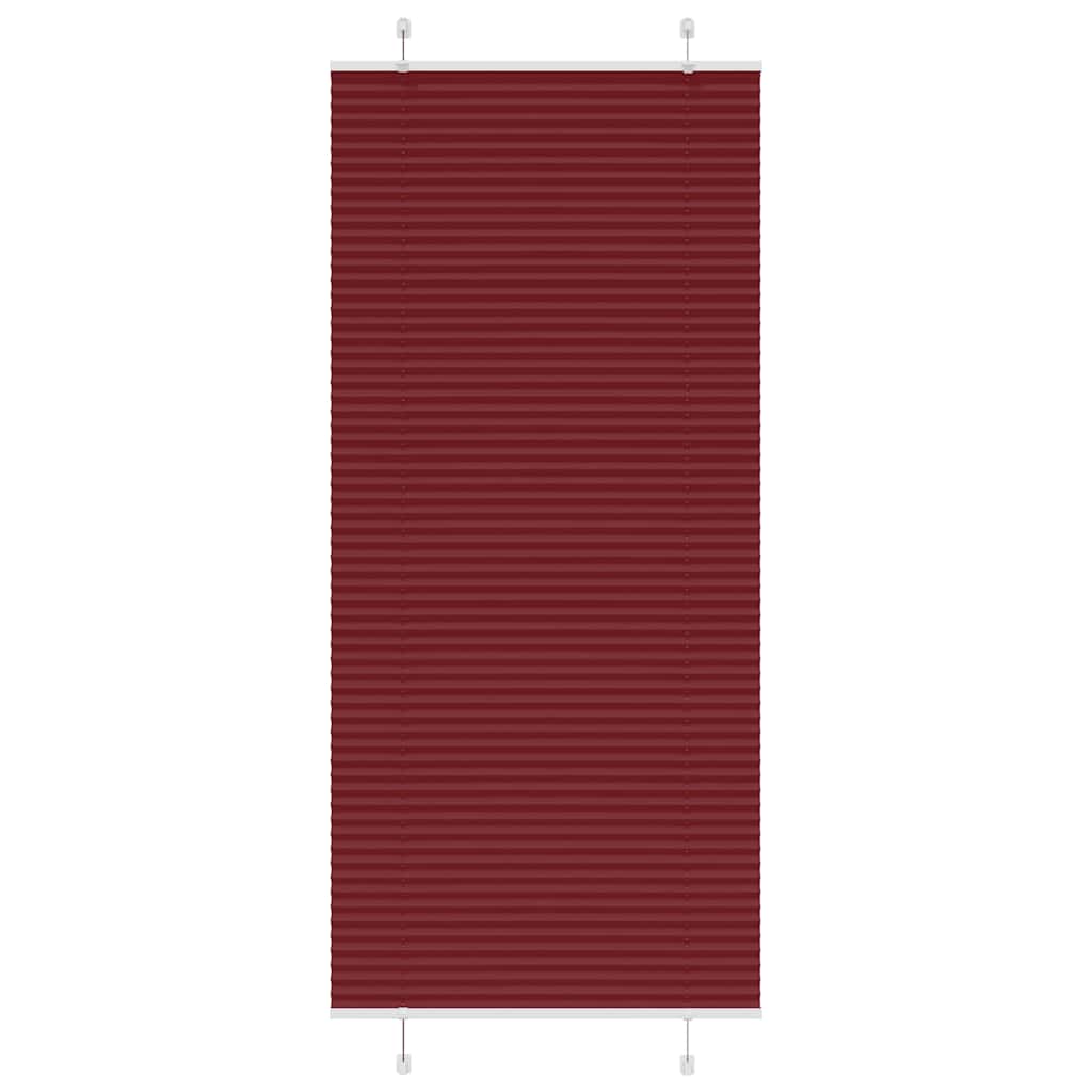 Plissee Bordeauxrot 95x200 cm Stoffbreite 94,4 cm Polyester