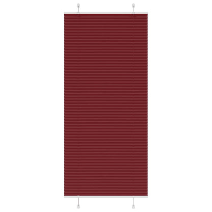 Plissee Bordeauxrot 95x200 cm Stoffbreite 94,4 cm Polyester