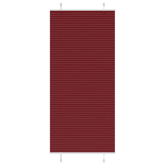 Plissee Bordeauxrot 95x200 cm Stoffbreite 94,4 cm Polyester