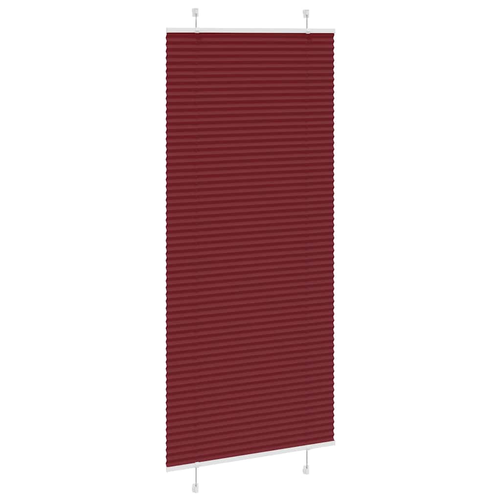 Plissee Bordeauxrot 95x200 cm Stoffbreite 94,4 cm Polyester