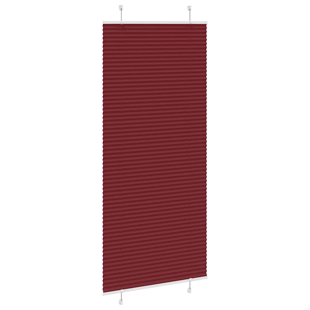Plissee Bordeauxrot 95x200 cm Stoffbreite 94,4 cm Polyester