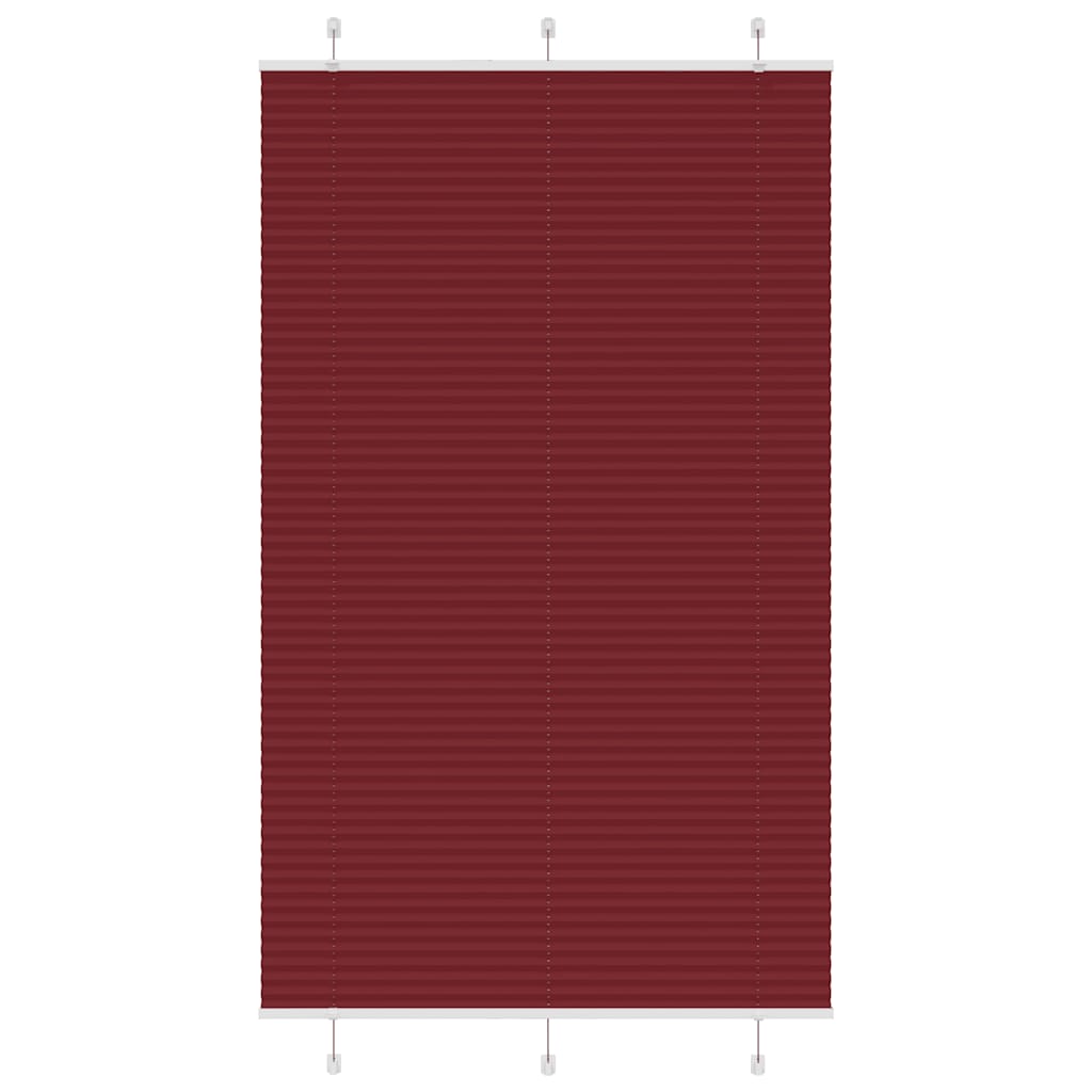 Plissee Bordeauxrot 115x200 cm Stoffbreite 114,4 cm Polyester