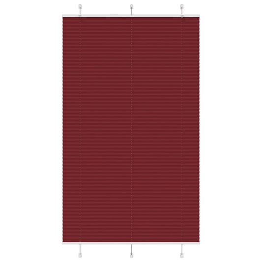 Plissee Bordeauxrot 120x200 cm Stoffbreite 119,4 cm Polyester