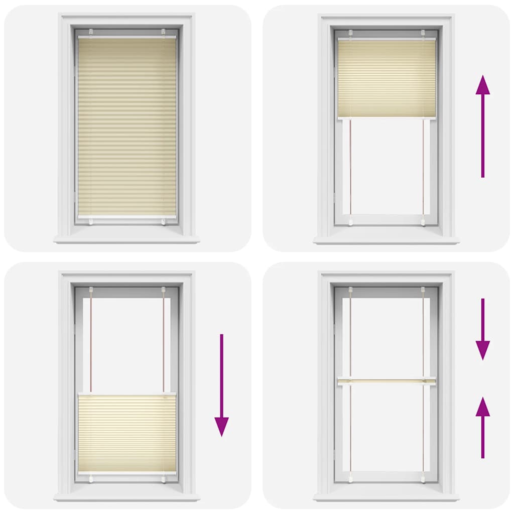 Plissee Creme 75x100 cm Stoffbreite 74,4 cm Polyester