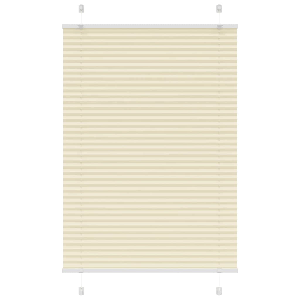 Plisseret Creme 85x100 cm Stofbredde 84,4 cm Polyester