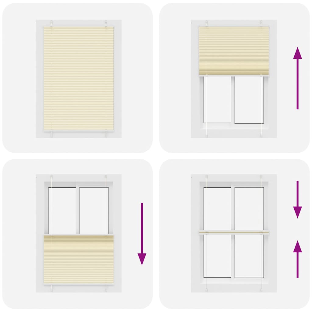 Plissee Creme 95x100 cm Stoffbreite 94,4 cm Polyester