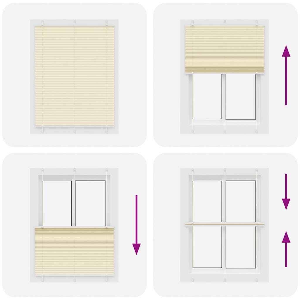 Plissee Creme 110x100 cm Stoffbreite 109,4 cm Polyester