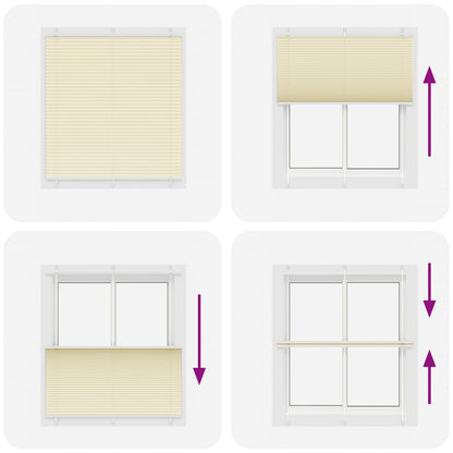 Plissee Creme 115x100 cm Stoffbreite 114,4 cm Polyester