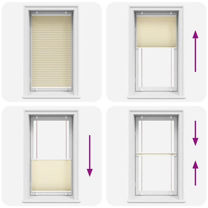 Plissee Creme 75x150 cm Stoffbreite 74,4 cm Polyester