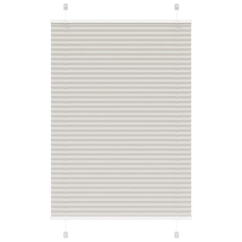 Plissee Hellgrau 100x100 cm Stoffbreite 99,4 cm Polyester