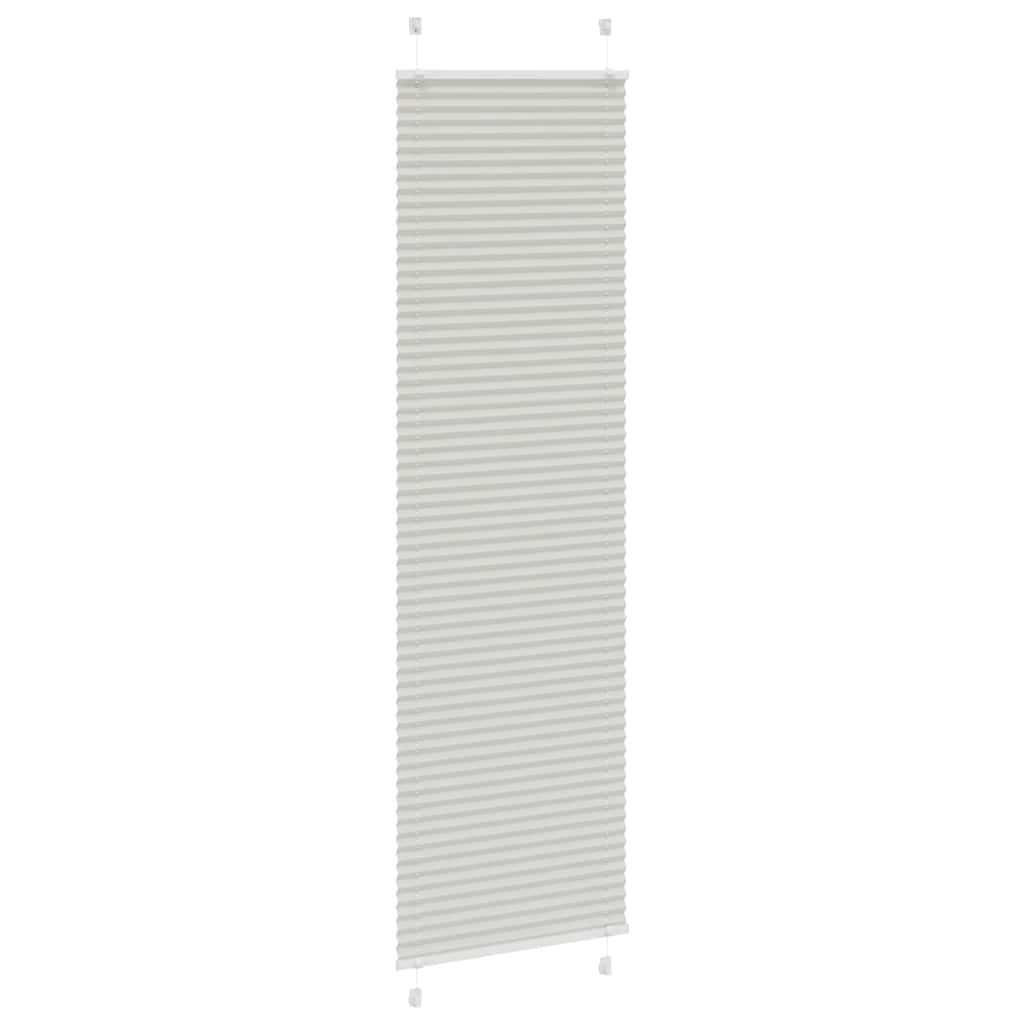Plissee Hellgrau 60x200 cm Stoffbreite 59,4 cm Polyester