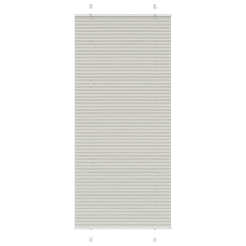 Plissee Hellgrau 85x200 cm Stoffbreite 84,4 cm Polyester