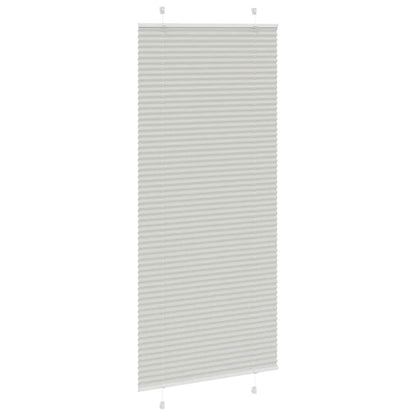 Plissee Hellgrau 85x200 cm Stoffbreite 84,4 cm Polyester
