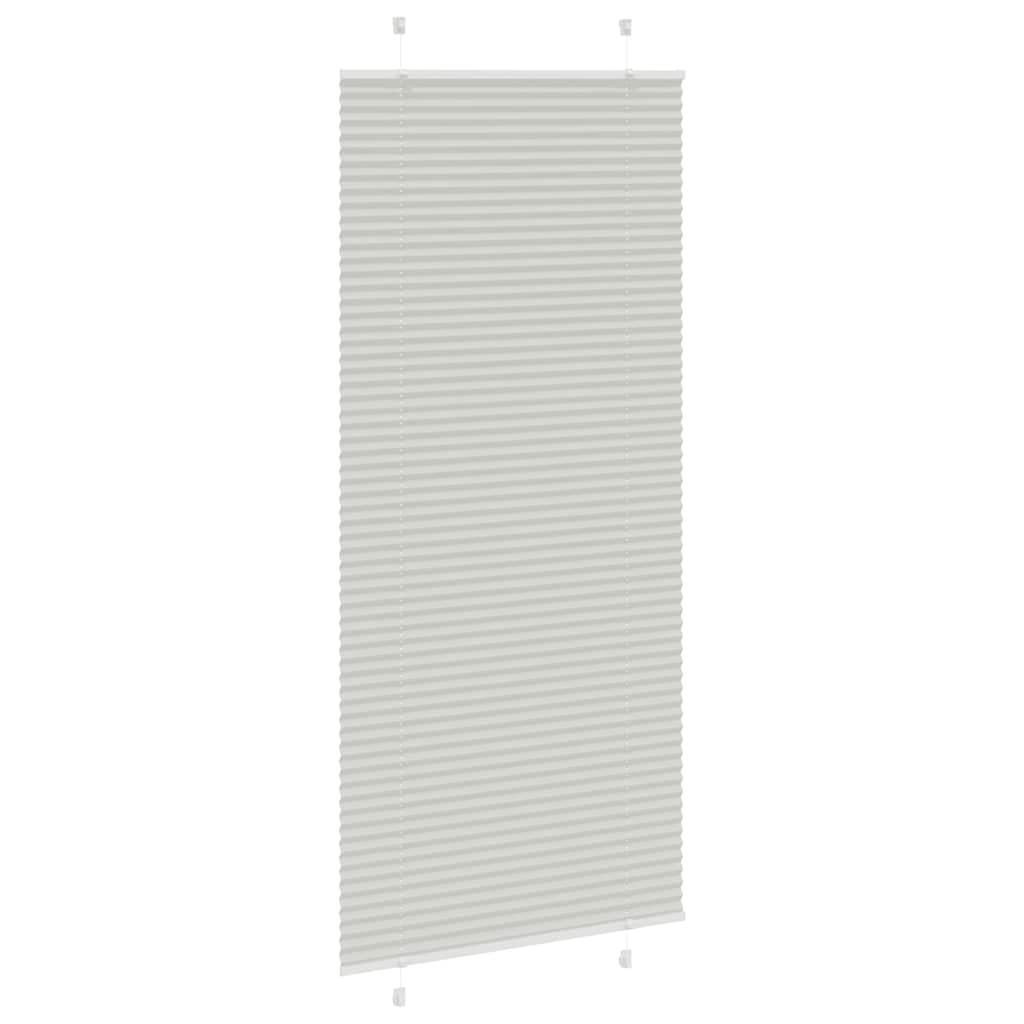 Plissee Hellgrau 85x200 cm Stoffbreite 84,4 cm Polyester