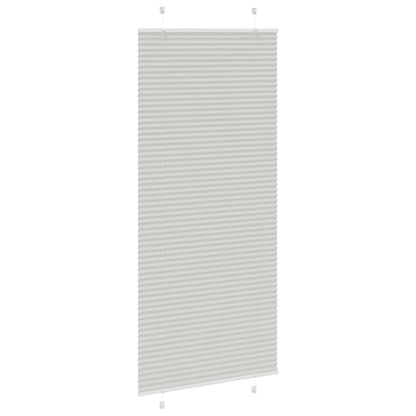 Plissee Hellgrau 85x200 cm Stoffbreite 84,4 cm Polyester