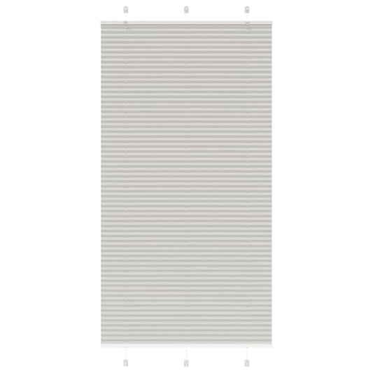 Plissee Hellgrau 110x200 cm Stoffbreite 109,4 cm Polyester