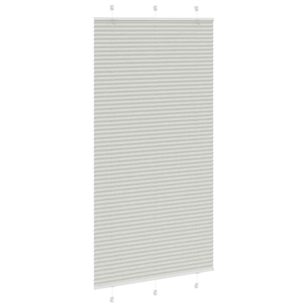 Plissee Hellgrau 110x200 cm Stoffbreite 109,4 cm Polyester