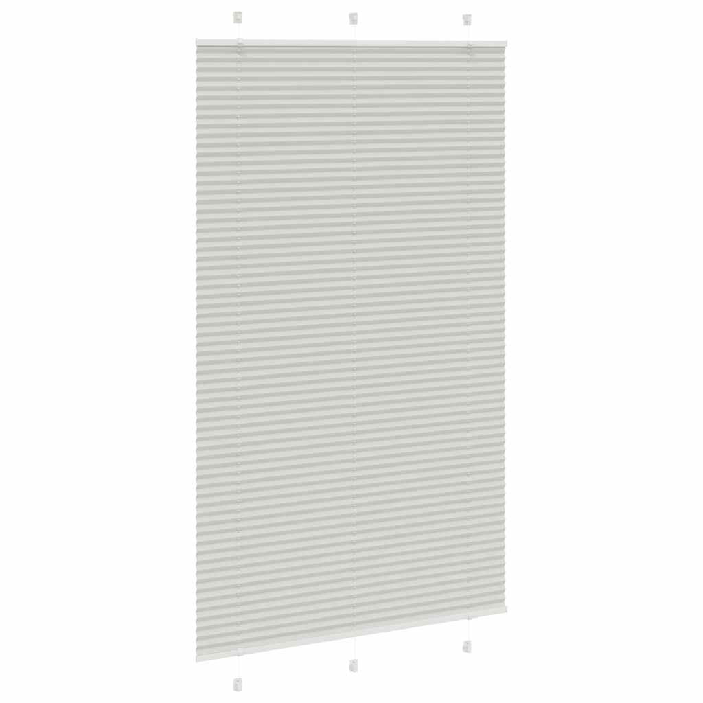 Plissee Hellgrau 115x200 cm Stoffbreite 114,4 cm Polyester