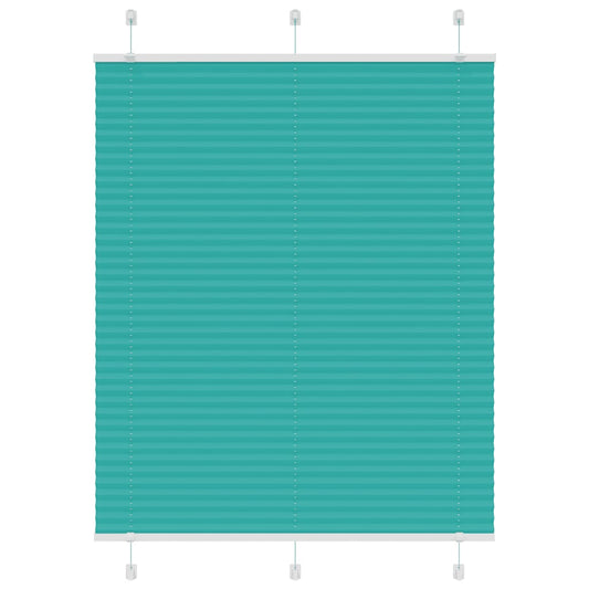 Plissee Petrolgrün 110x100 cm Stoffbreite 109,4 cm Polyester
