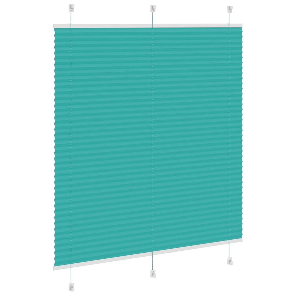 Plissee Petrolgrün 120x100 cm Stoffbreite 119,4 cm Polyester