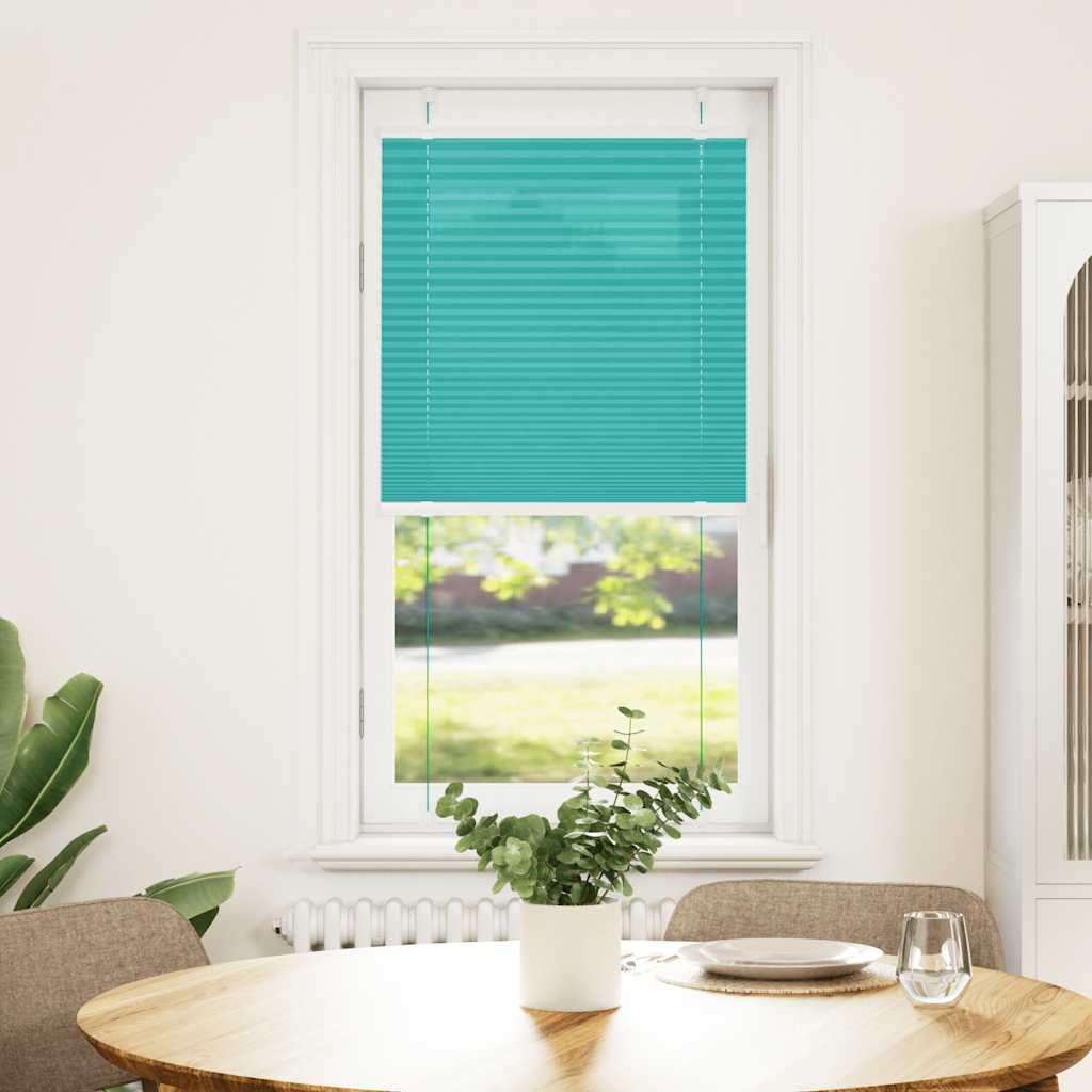 Plisseret Petrol Grøn 55x150 cm Stof Bredde 54,4 cm Polyester