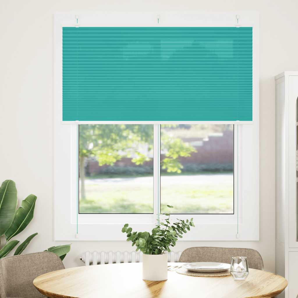 Plisseret benzingrøn 120x150 cm Stofbredde 119,4 cm Polyester
