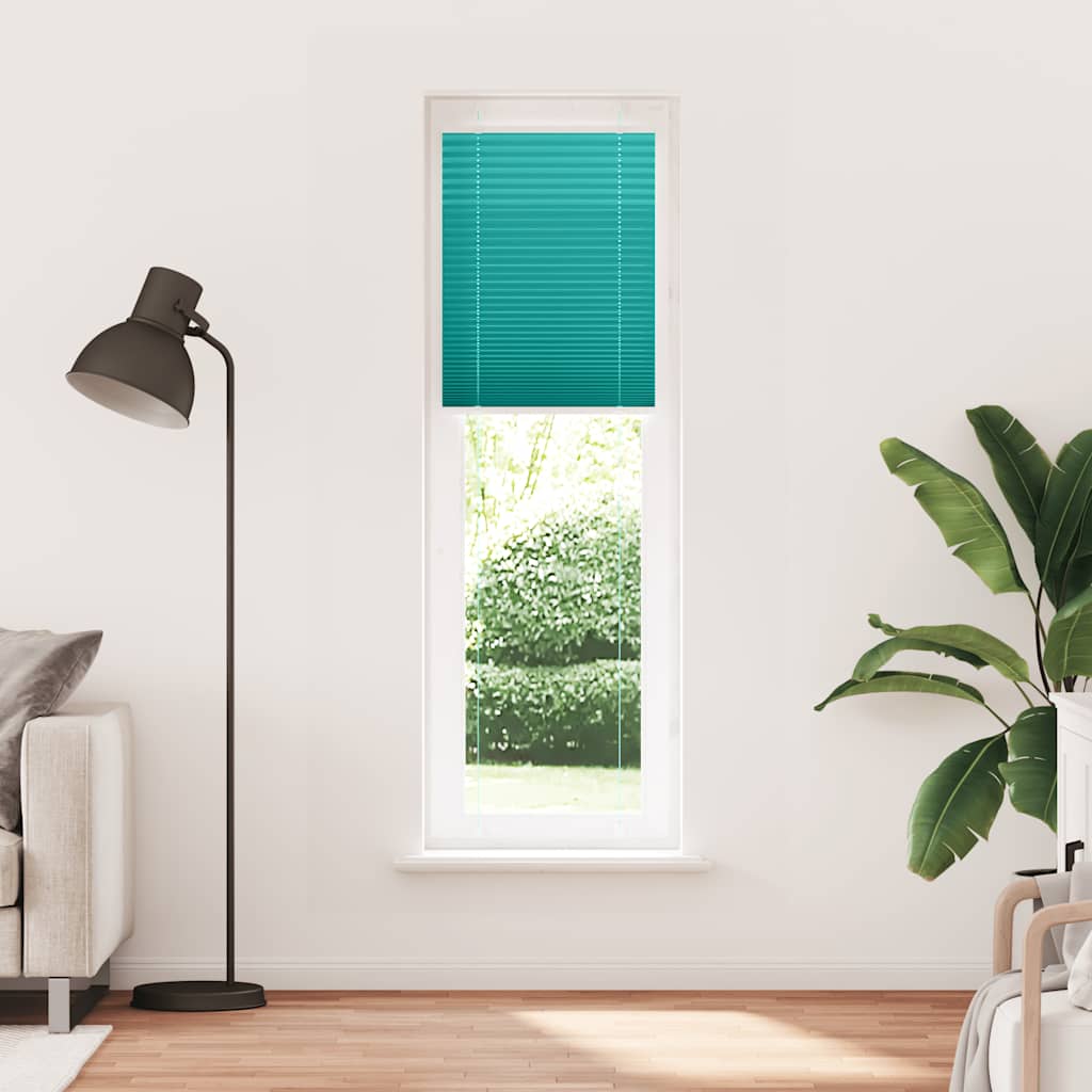 Plisseret Petrol Grøn 55x200 cm Stof Bredde 54,4 cm Polyester