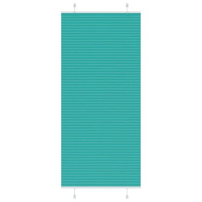 Plissee Petrolgrün 90x200 cm Stoffbreite 89,4 cm Polyester