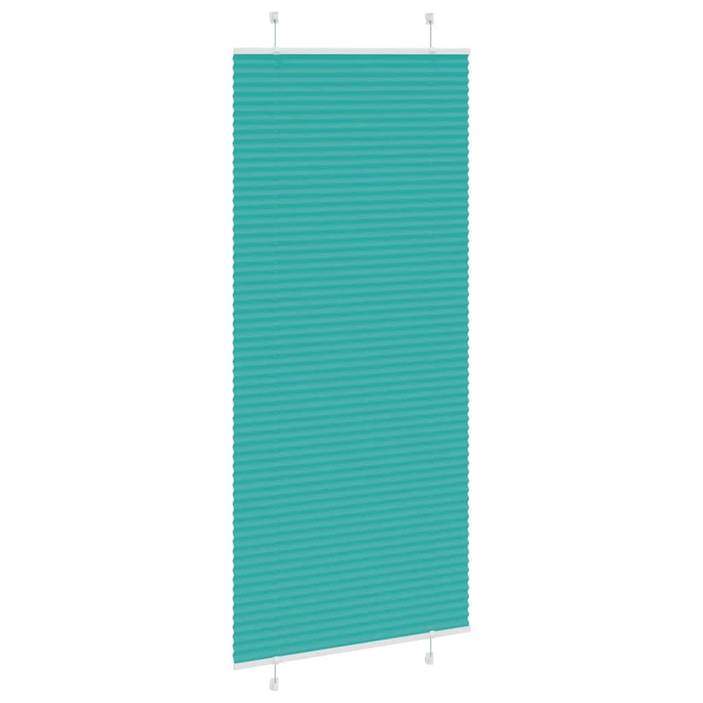 Plissee Petrolgrün 90x200 cm Stoffbreite 89,4 cm Polyester