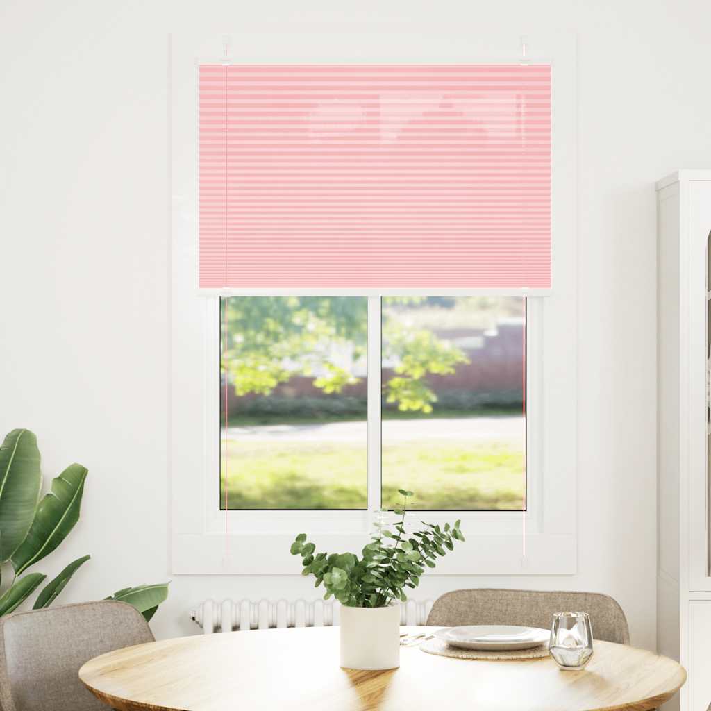 Plisseret Pink 95x100 cm Stofbredde 94,4 cm Polyester
