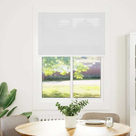 Plissee Weiß 85x100 cm Stoffbreite 84,4 cm Polyester