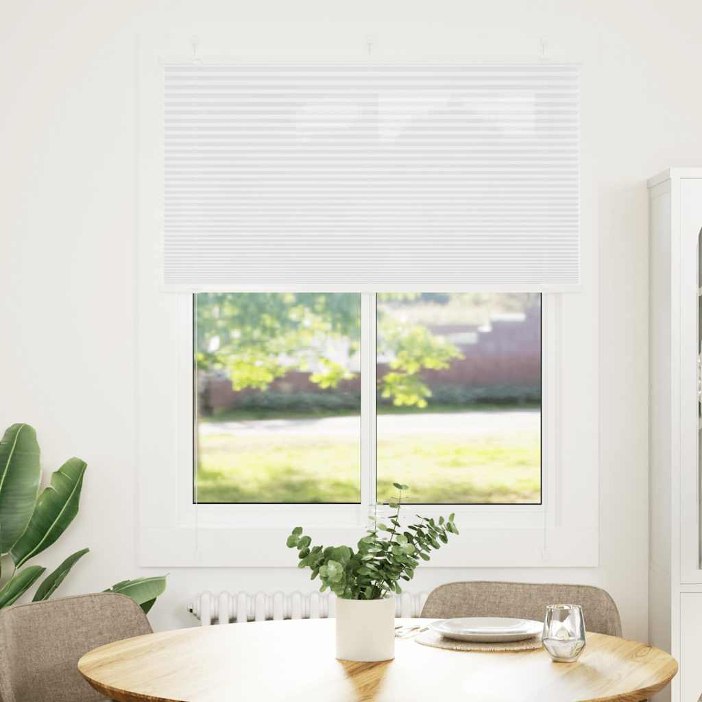Plisseret Hvid 110x150 cm Stofbredde 109,4 cm Polyester