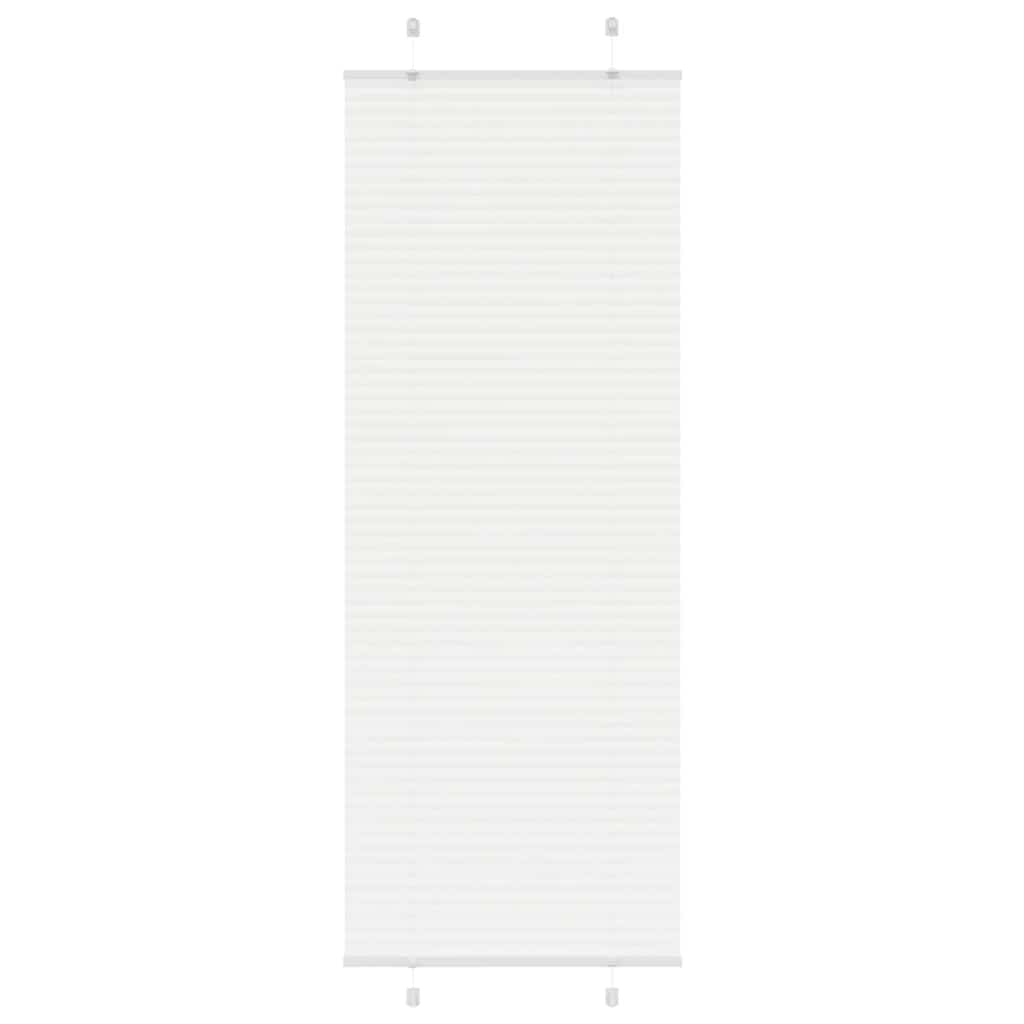 Plissee Weiß 75x200 cm Stoffbreite 74,4 cm Polyester