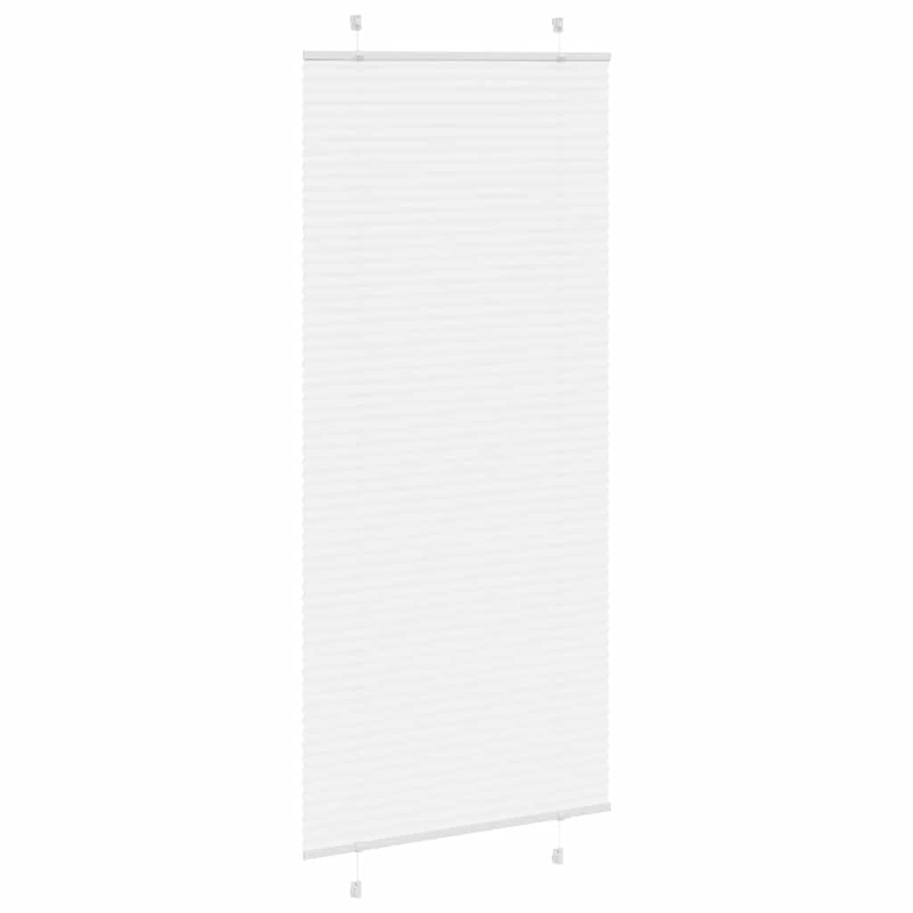 Plissee Weiß 85x200 cm Stoffbreite 84,4 cm Polyester