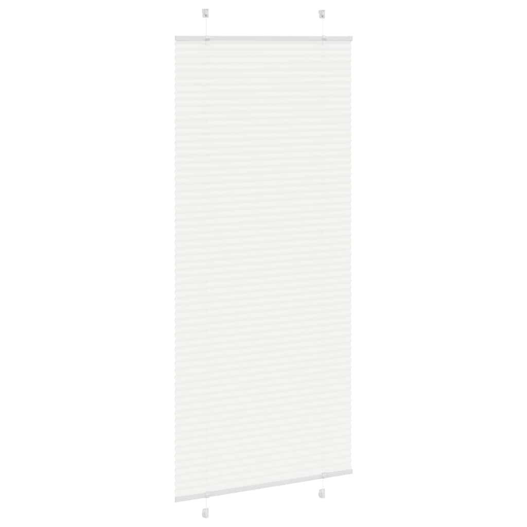 Plissee Weiß 95x200 cm Stoffbreite 94,4 cm Polyester