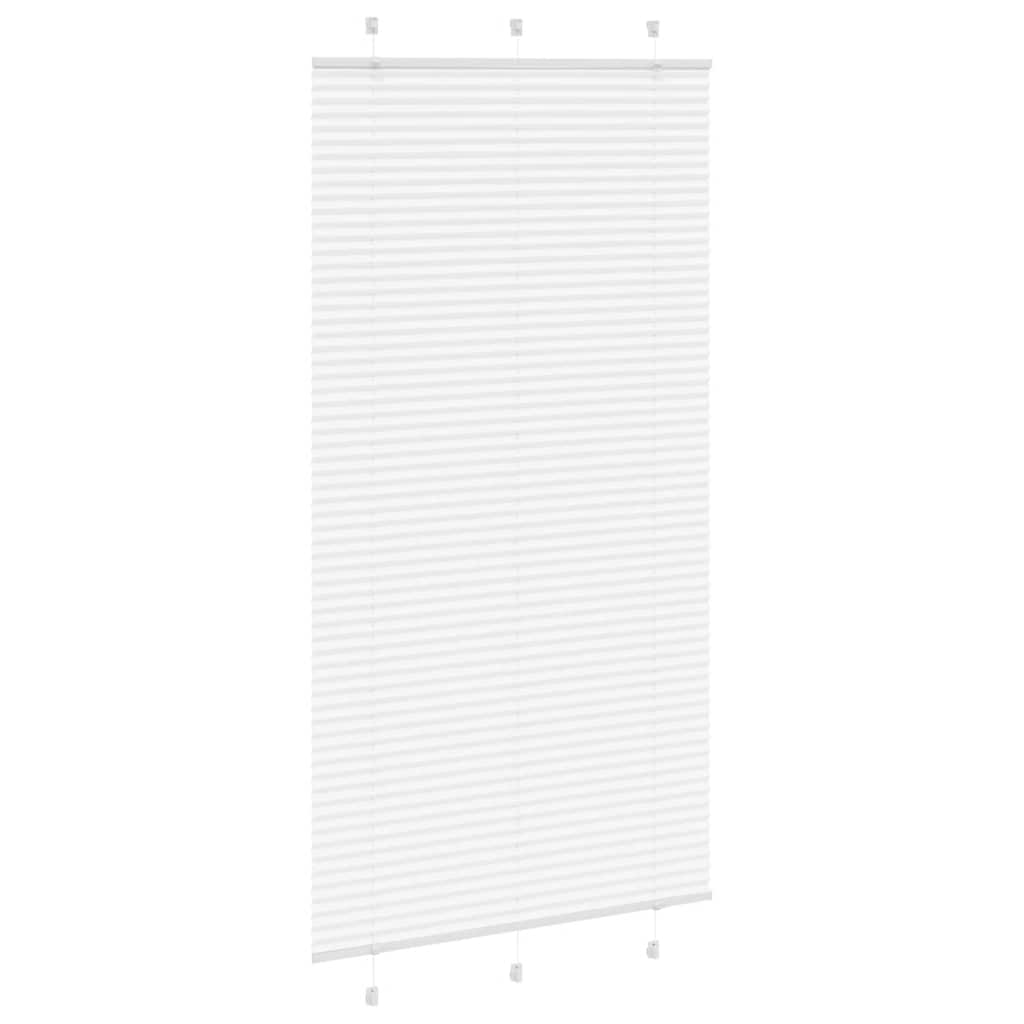 Plissee Weiß 105x200 cm Stoffbreite 104,4 cm Polyester