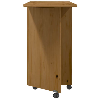 Rollschrank mit Schreibtisch MOSS Honigbraun Massivholz Kiefer